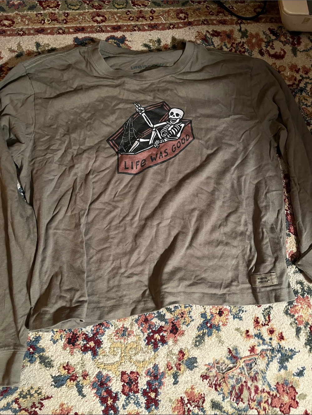 Life Is Good Women’s Long Sleeve Tee Olive Green